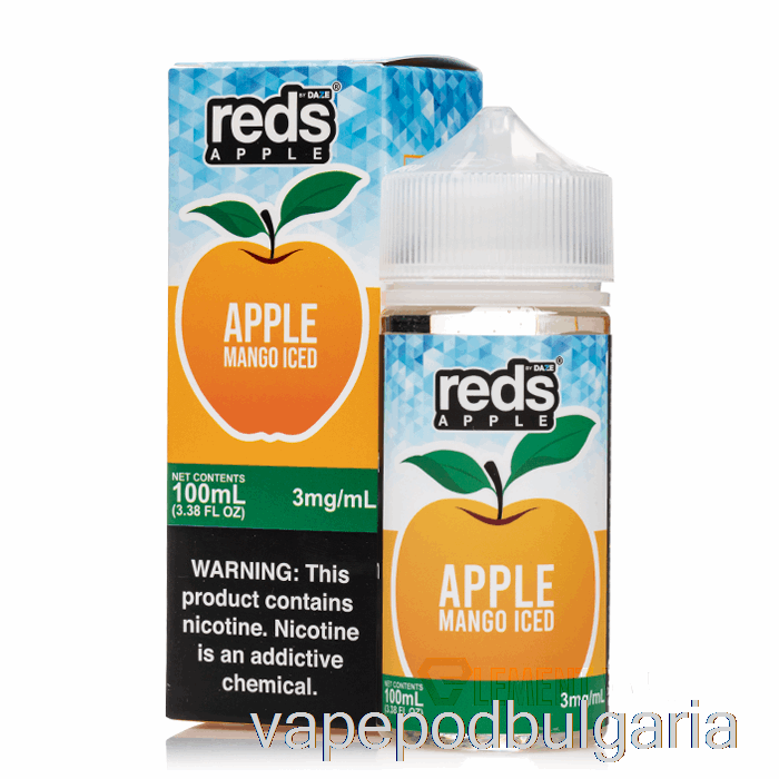 Vape 10000 Дръпки Iced Mango - Red's Apple E-juice - 7 Daze - 100ml 6mg